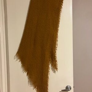 Anthropologie Mustard Blanket Scarf